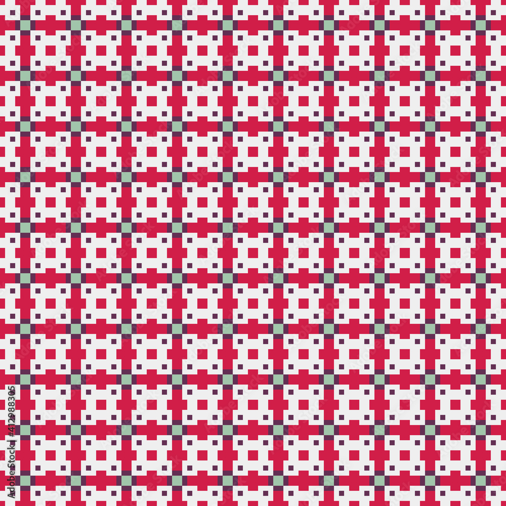 Abstract Cross Pattern generative computational art illustration