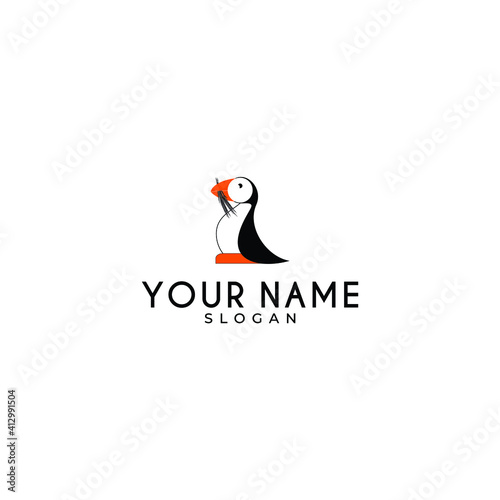 Puffins for logo vector art design