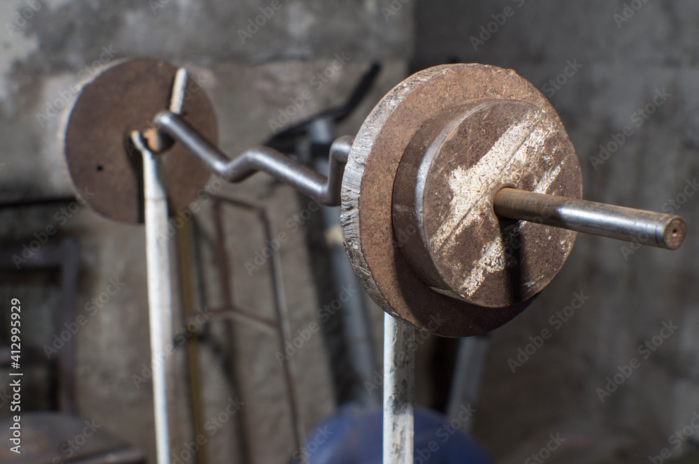 Underground dumbbell set and trainer room Underground dumbbell set and trainer room