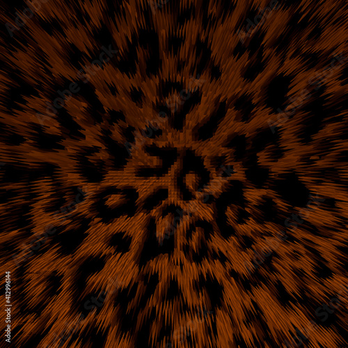 Full seamless leopard cheetah animal skin pattern. Ornamental Dark Brown Design for women textile fabric printing. Suitable for trendy fashion use.
