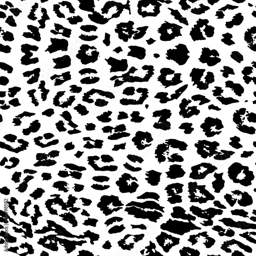 Wallpaper Mural Full seamless leopard cheetah animal skin texture pattern vector. Ornamental black white design for women textile fabric printing. Suitable for trendy fashion use. Torontodigital.ca
