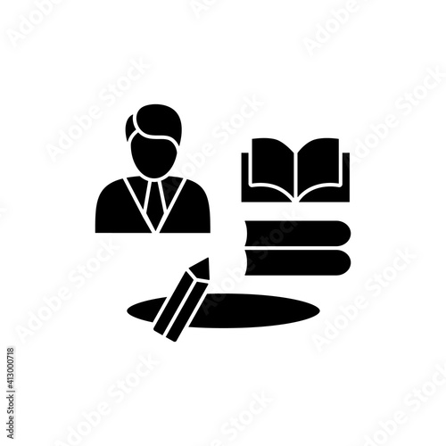 Learning zone line icon. Route to success. Self improvement and self realization. Business and career development. Education, training. Filled flat sign. Isolated silhouette vector illustration