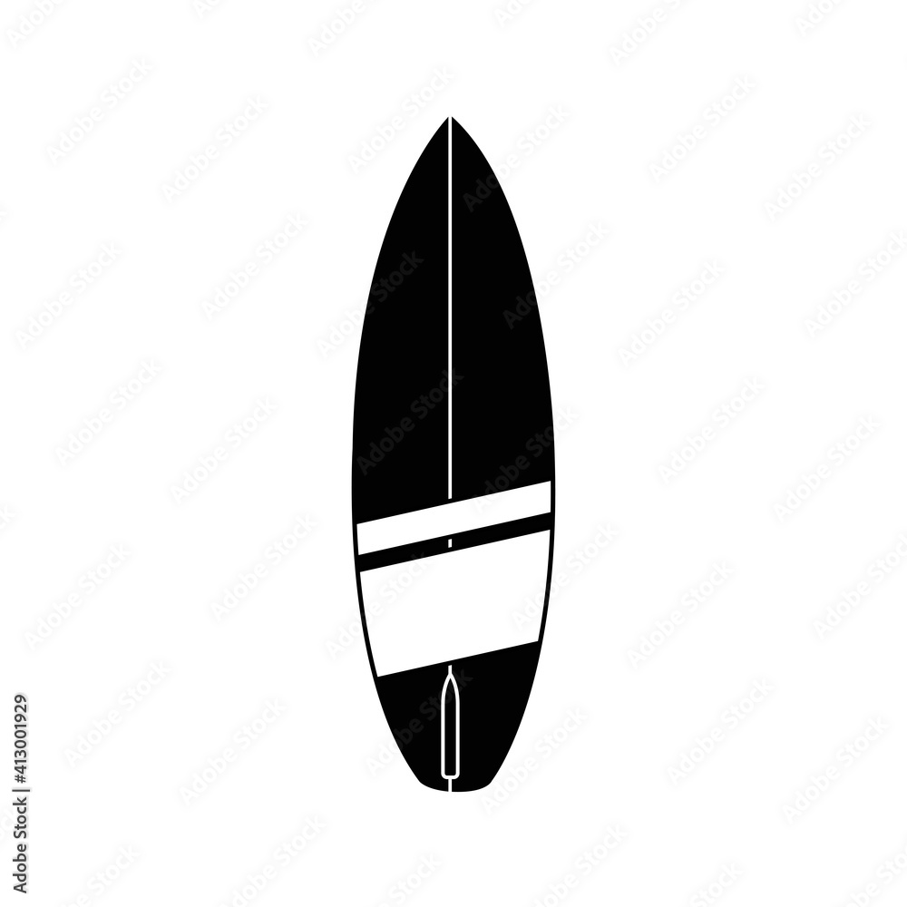 Surfboard icon vector graphics Surfboard icon vector graphics
