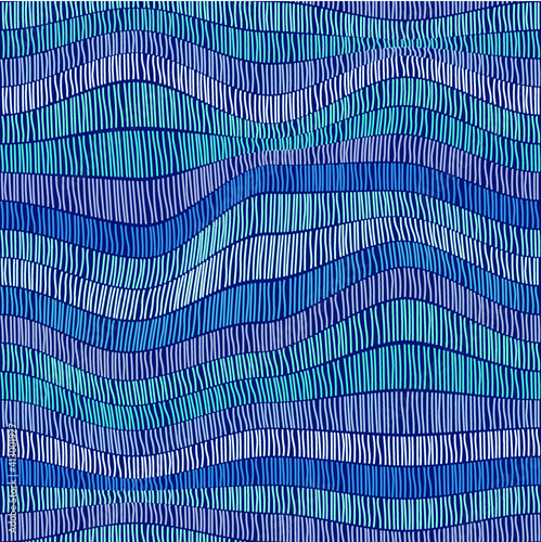Abstract seamless pattern with blue color lines
