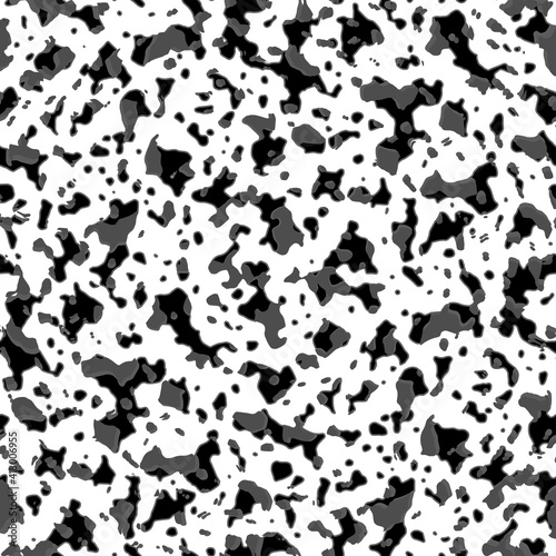 Full Seamless Black White Gray Shape Texture Pattern. Monochrome Vector for Dress Fabric Print. Design for Textile and Home Decoration.