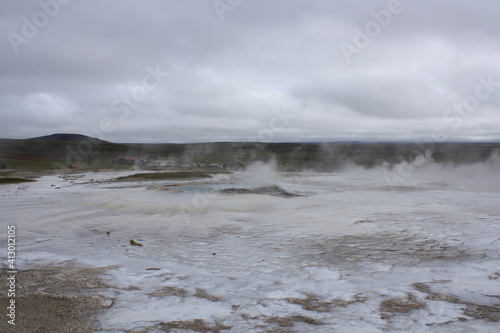 Hveravellir, Islandia.  Aguas termales ubicadas en la ruta 35.