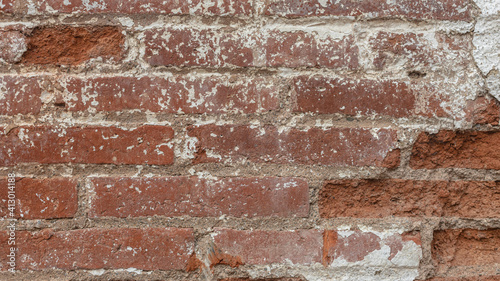 Detail of the surface of a brick wall