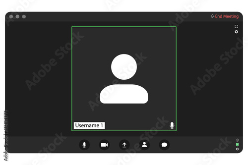 Video conferencing user interface. Video conference icon. Digital communication. Online chat for business seminars. Video conferencing user interface, great design for any purpose.