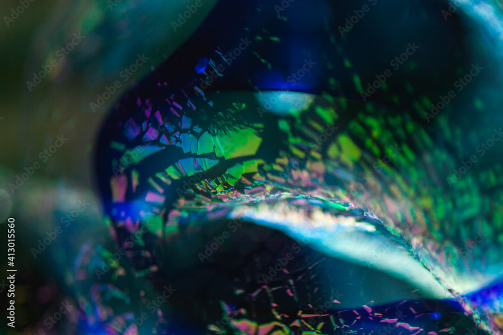 Macro of colorful glass. Macro of colorful glass.