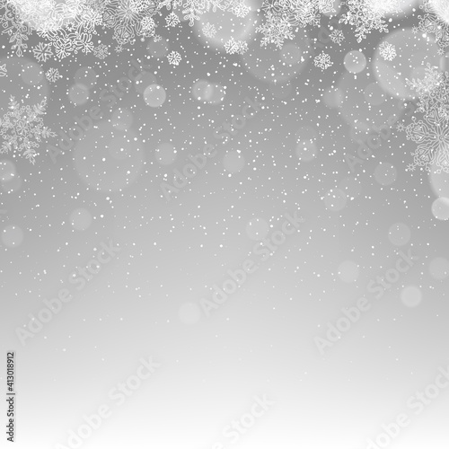 Merry Christmas Abstract Background. Snowfall illustration.