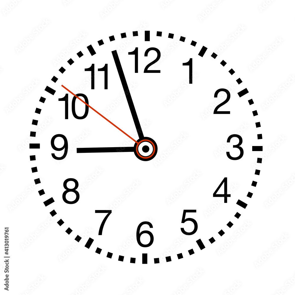 Classic clock illustration. Isolated on white background, arrows in separate layer. Classic clock illustration. Isolated on white background, arrows in separate layer.