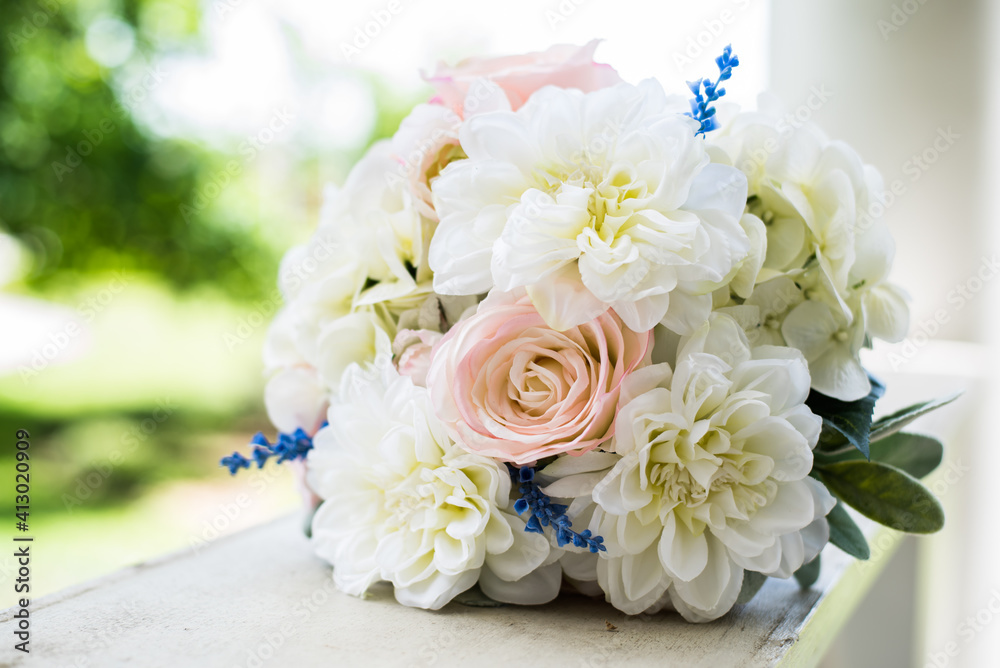 A bride's Wedding Bouquet of flowers A bride's Wedding Bouquet of flowers