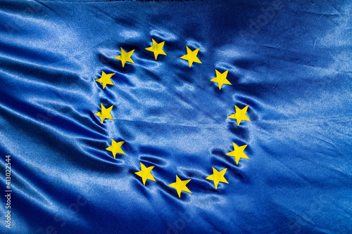 eu flag background in wind © Melinda Nagy