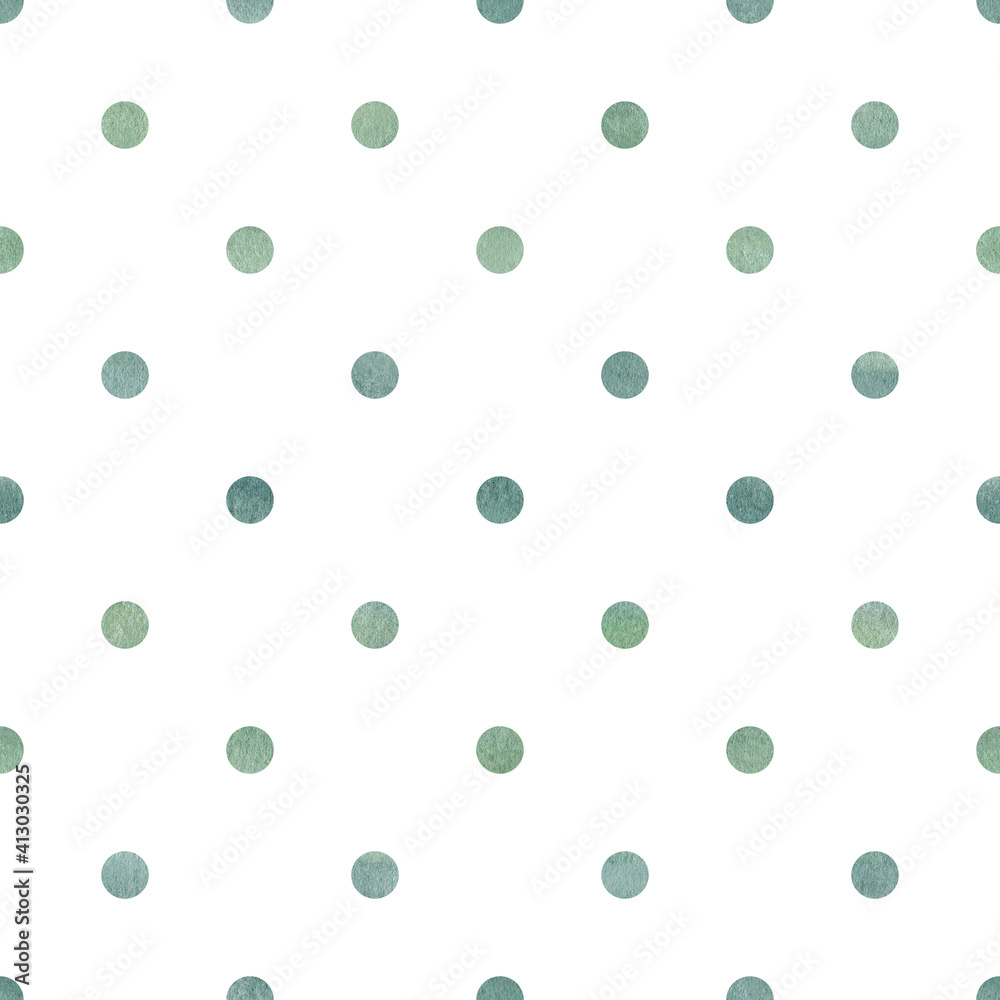 Watercolor hand painted dots seamless pattern digital paper. Graphics for logo, diy, modern design.