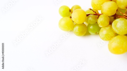 Green bunch of grapes. Ripe grapes