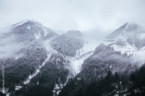 snow covered mountains © Nikita Olenev