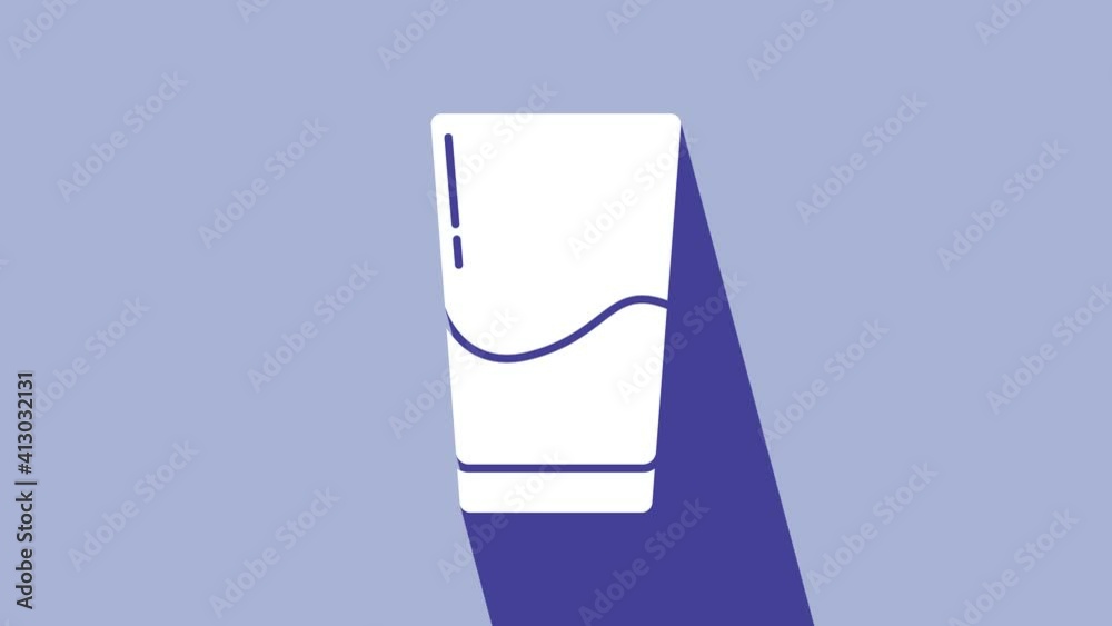 White Glass with water icon isolated on purple background. Soda glass. 4K Video motion graphic animation White Glass with water icon isolated on purple background. Soda glass. 4K Video motion graphic animation