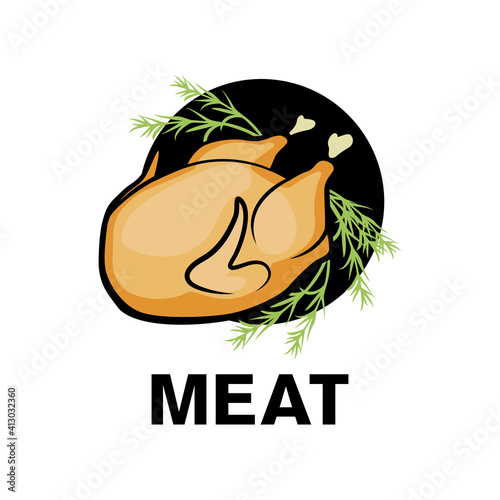 Vector logo of a meat shop and restaurant
