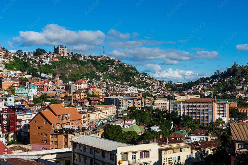 Madagascar, Antananarivo. View of the city.