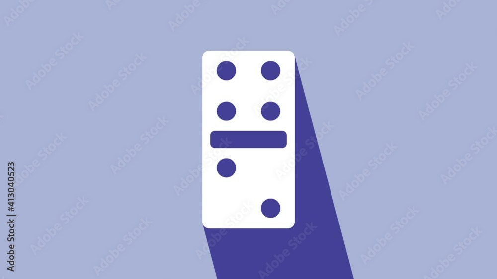 White Domino icon isolated on purple background. 4K Video motion graphic animation White Domino icon isolated on purple background. 4K Video motion graphic animation