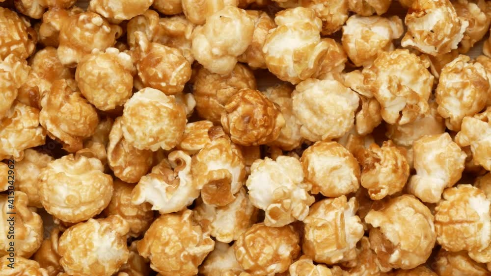 Popcorn glazed balls, top view. Popcorn glazed balls, top view.