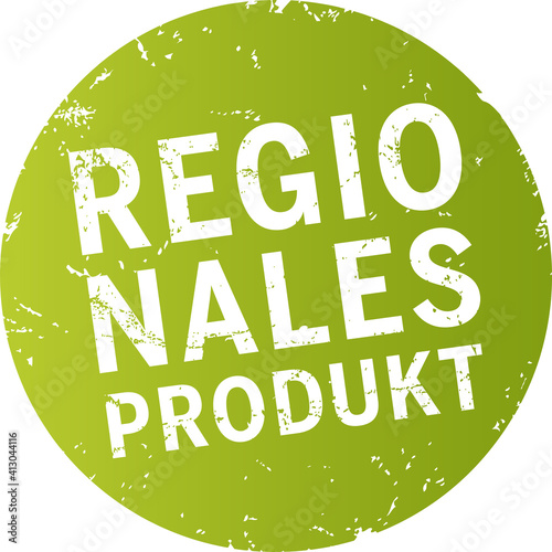 grüner Button regionales Produkt