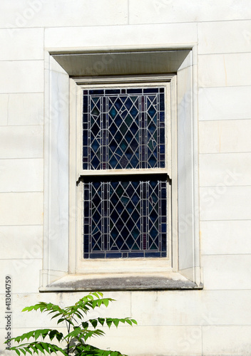 Glass Window on Stone Church