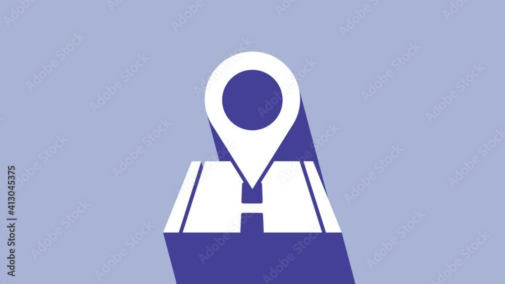 White Map pin icon isolated on purple background. Navigation, pointer, location, map, gps, direction, place, compass, search concept. 4K Video motion graphic animation White Map pin icon isolated on purple background. Navigation, pointer, location, map, gps, direction, place, compass, search concept. 4K Video motion graphic animation