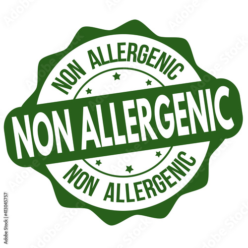 Non allergenic label or sticker