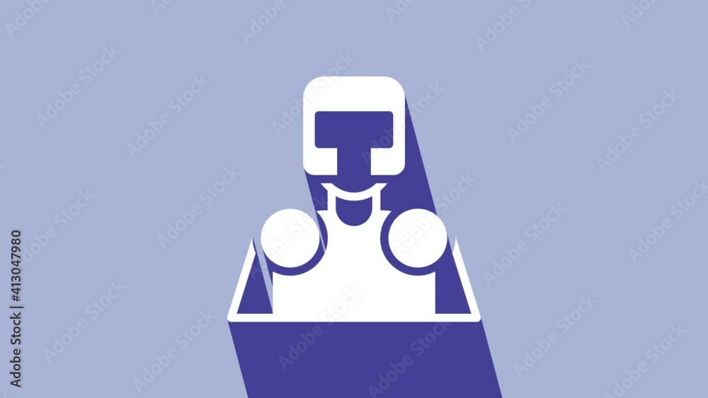 White Medieval knight icon isolated on purple background. 4K Video motion graphic animation White Medieval knight icon isolated on purple background. 4K Video motion graphic animation