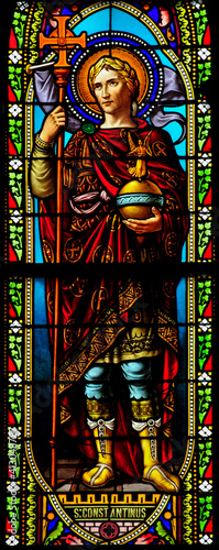 Emperor Constantine stain glass window
