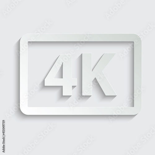 paper 4k icon vector sign movie