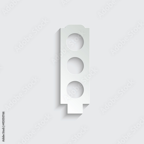 Free Download paper Traffic light signal  vector icon - GFXLoad