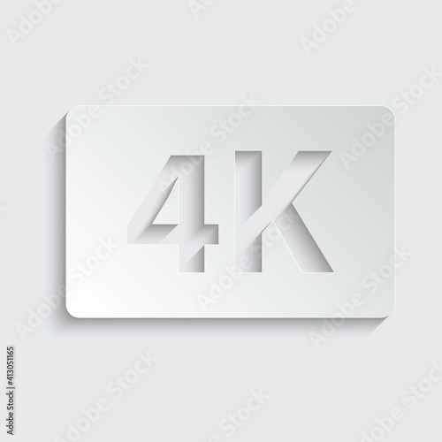 paper 4k icon vector sign movie