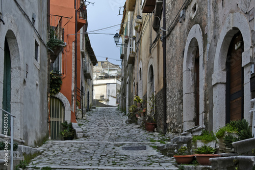 Old houses in Guardia Sanframondi, a medieval village in the province of Salerno, Italy. © Giambattista