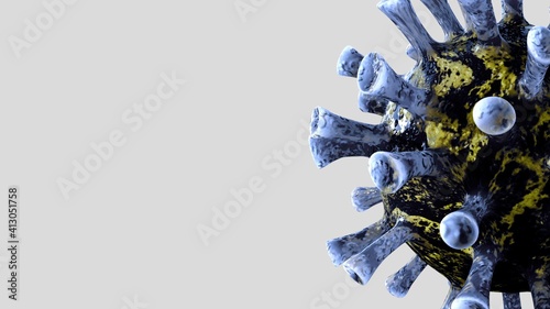 3D illustration. Coronavirus outbreak. Influenza Covid 19 virus dangerous flu. © REC Stock Footage