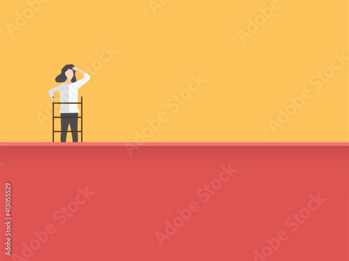 Business career competitive inequality concept vector illustration.