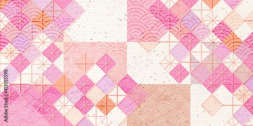 春　和柄　模様　背景