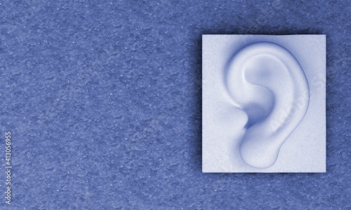 ear background, autonomous sensory meridian response, asmr concept, 3d render