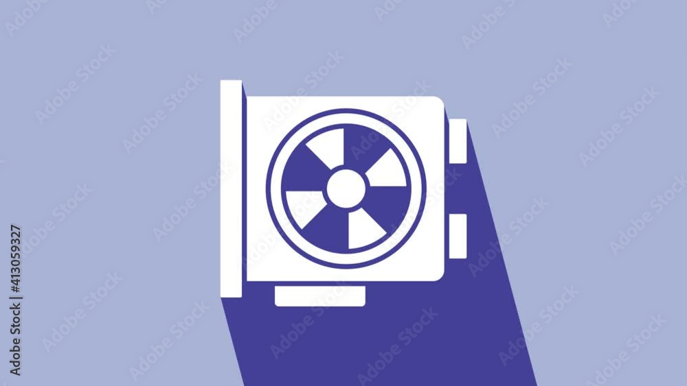 White Video graphic card icon isolated on purple background. 4K Video motion graphic animation White Video graphic card icon isolated on purple background. 4K Video motion graphic animation