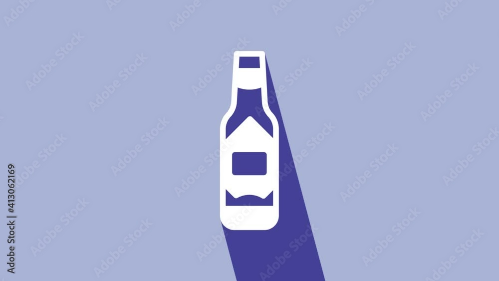 White Tabasco sauce icon isolated on purple background. Chili cayenne spicy pepper sauce. 4K Video motion graphic animation White Tabasco sauce icon isolated on purple background. Chili cayenne spicy pepper sauce. 4K Video motion graphic animation