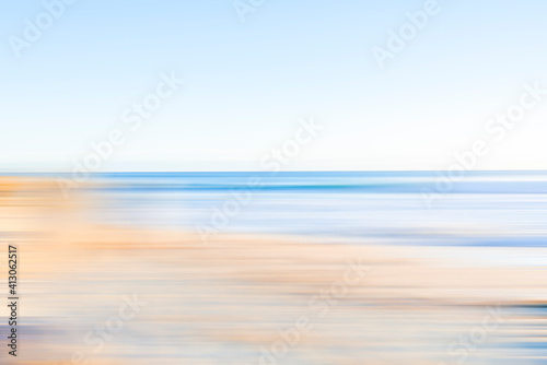 Coastal beachside blur in soft tones