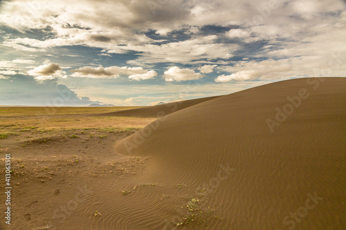 Fototapeta Naklejka Na Ścianę i Meble -  Africa, Tanzania, Ngorongoro Conservation Area. Desert sand dunes.