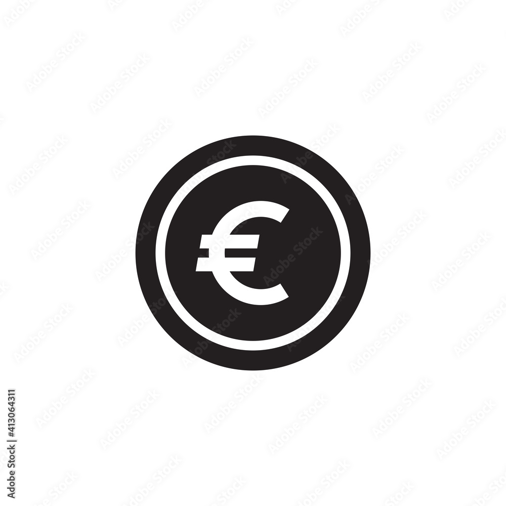 euro icon symbol sign vector