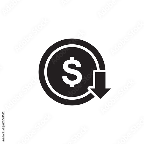 cost reduction icon symbol sign vector
