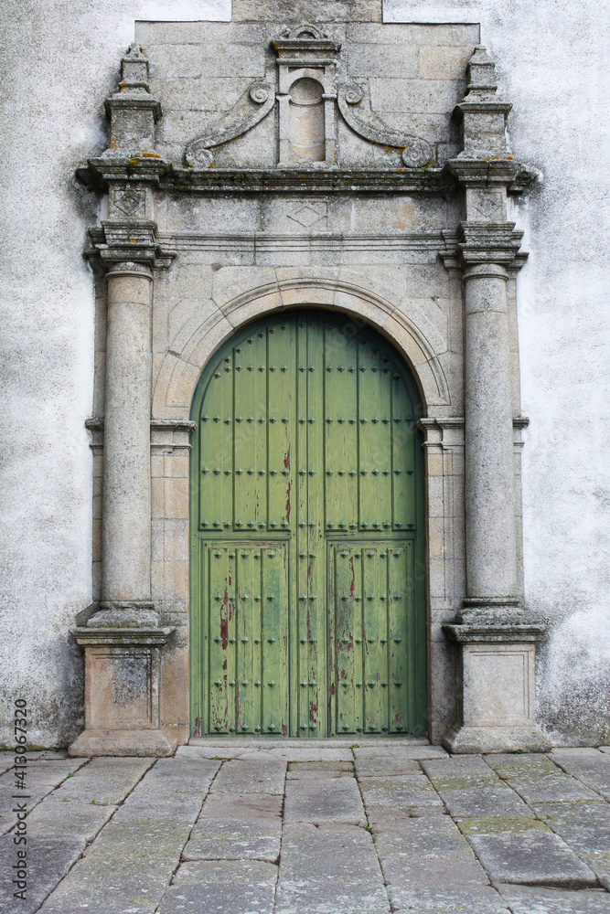 Old wooden door, Cathedral of Miranda do Douro, Portugal