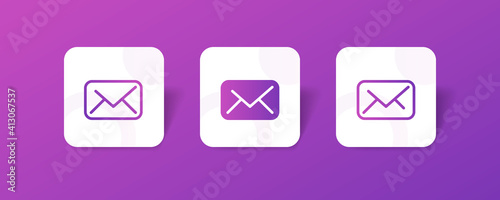 Pixel perfect inbox mail message letter icon. vector illustration