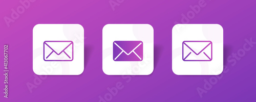 Pixel perfect inbox mail message letter icon. vector illustration