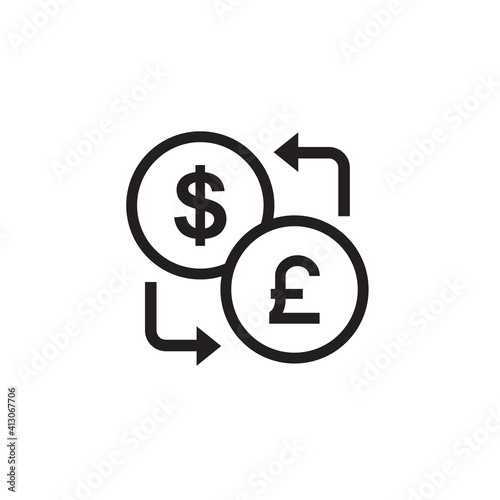 currency exchange icon symbol sign vector
