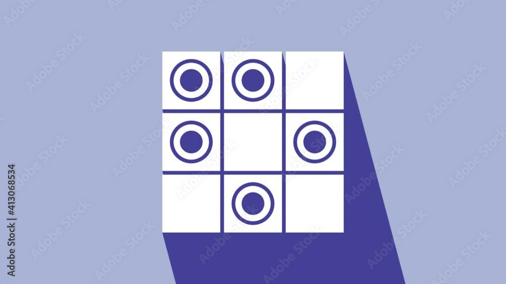 White Board game of checkers icon isolated on purple background. Ancient Intellectual board game. Chess board. White and black chips. 4K Video motion graphic animation White Board game of checkers icon isolated on purple background. Ancient Intellectual board game. Chess board. White and black chips. 4K Video motion graphic animation